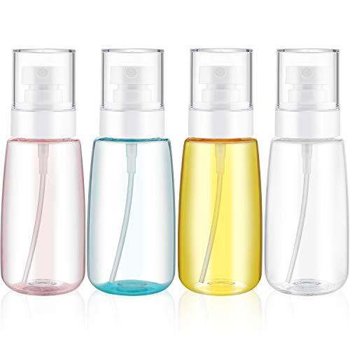 4 Pieces 3.4 Oz (100ML) Travel Spray Bottles Mist Spray Bottle Fine Mist Spray Bottles Refillable Travel Containers for Skincare Lotion/ Makeup Sprayer/ Perfumes/ Cosmetic