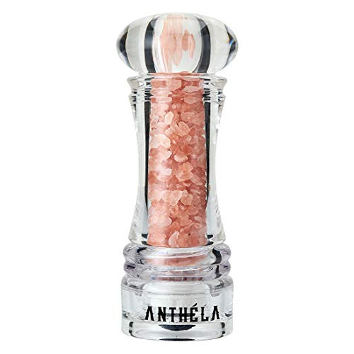 Anthela Pink Himalayan Salt Grinder, Coarse Grain Clear Salt Mill 2.3oz, Premium Organic Gourmet 100% Pure Ancient Mineral Sea Salt.Non-GMO, Kosher, Halal, Sedex Certified. Anthela Pink Himalayan Salt Grinder, Coarse Grain Clear Salt Mill 2.3oz, Premium Organic Gourmet 100% Pure Ancient Mineral Sea Salt.Non-GMO, Kosher, Halal, Sedex Certified.