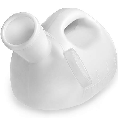 Tragbares Urinal Für Männer – 2000 Ml / 68 Oz, Auslaufsicher, Mit Messskala Und Deckel, Inkl. 1,6 M Langem Schlauch, Für Reise, Krankenhaus, Trucker