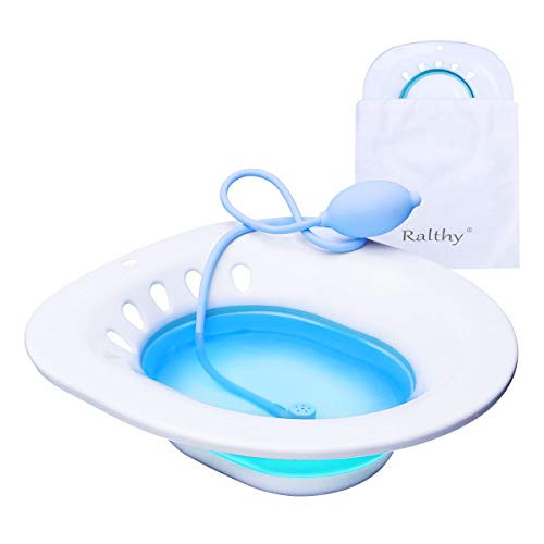 Sitz Bath for Over The Toilet Postpartum Care, Anal Postoperative Care Basin, for Hemorrhoids and Perineum Treatment, Alleviate Vaginal or Anal Inflammation, Foldable Easy to Store Sitz Bath for Over The Toilet Postpartum Care, Anal Postoperative Care Basin, for Hemorrhoids and Perineum Treatment, Alleviate Vaginal or Anal Inflammation, Foldable Easy to Store