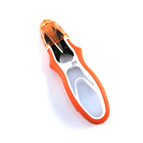 Thread Snips Ultra-Sharp Scissor Multipurpose U-Type Thread Scissors Cutter Protective Cover for DIY Supplies, Weishidai (Orange)