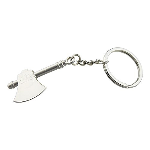 FOY-MALL Silver Axe Zinc Alloy Women Men Car or Gift Key Chain J1031