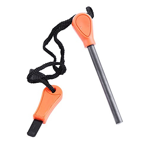 Handle Fire Starter Camping Outdoor Orange Flint Stone Rod Lighter Magnesium Emergency Survival Tool Kit Big Size
