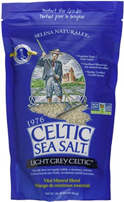 Light Grey Celtic Sea Salt 1 Pound Resealable Bag  Additive-Free, Delicious Sea Salt, Perfect for Cooking, Baking and More - Gluten-Free, Non-GMO Verified, Kosher and Paleo-Friendly Light Grey Celtic Sea Salt 1 Pound Resealable Bag  Additive-Free, Delicious Sea Salt, Perfect for Cooking, Baking and More - Gluten-Free, Non-GMO Verified, Kosher and Paleo-Friendly
