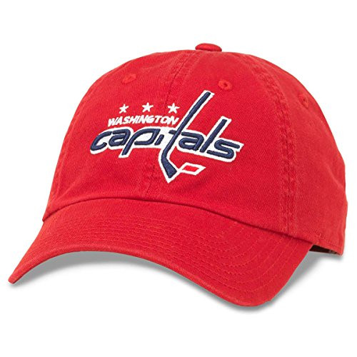 American Needle Blue Line NHL Team Dad Hat, Washington Capitals, Red (40742A-WAC) American Needle Blue Line NHL Team Dad Hat, Washington Capitals, Red (40742A-WAC)