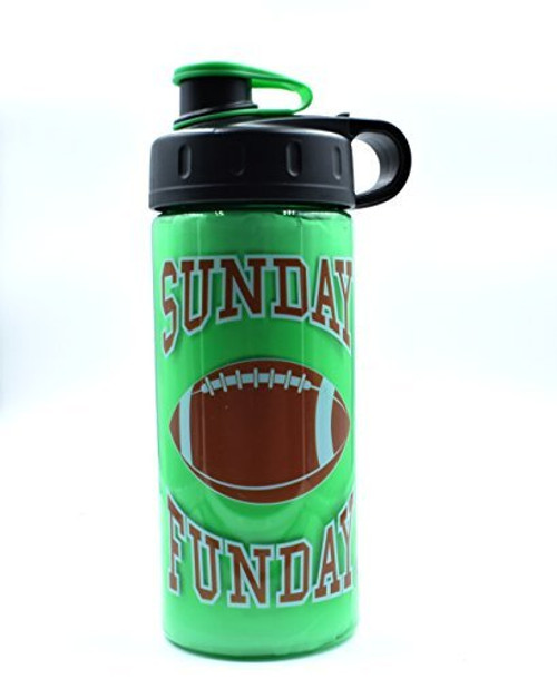 Sunday Funday Football Water Bottle 16 oz BPA Free By Cool Gear Sunday Funday Football Water Bottle 16 oz BPA Free By Cool Gear