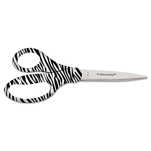 Fiskars 1535821002 8" Designer Zebra Scissors with Recycled Handles (FSK1535821002)