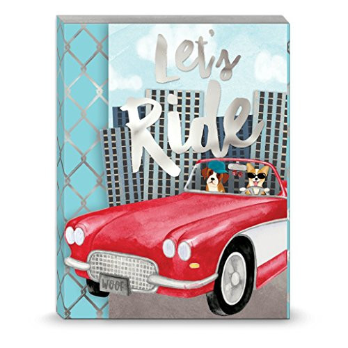 Punch Studio Molly & Rex Pocket Note Pad with Front Inside Pocket (Car Dogs)