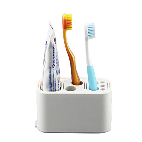 Partypeople Toothbrush Holder Electric Toothbrush and Toothpaste Caddy Stand Detachable 8 Slots for Toothbrush Toothpaste Bathroom Storage Organizer