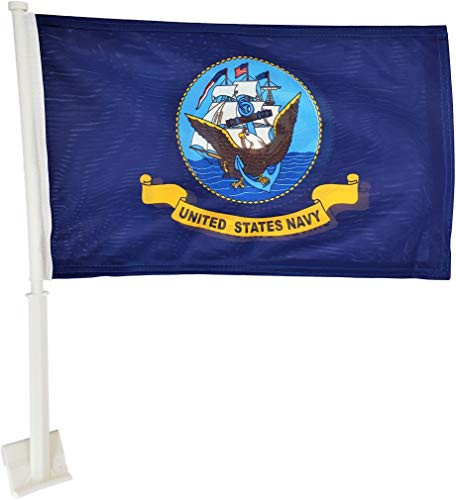 Ramsons Imports Double-Sided U.S. Navy Emblem Car Flag 12" x 18"
