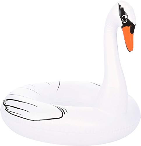 Kangaroo Jumbo 4-Foot x 4-Foot White Swan Inflatable Raft and Pool Float