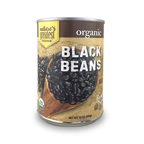 Nature's Greatest Foods, Organic Black Beans, Vegan, Gluten Free, Ready to Serve, 15 Ounce (Pack of 12) Nature's Greatest Foods, Organic Black Beans, Vegan, Gluten Free, Ready to Serve, 15 Ounce (Pack of 12)