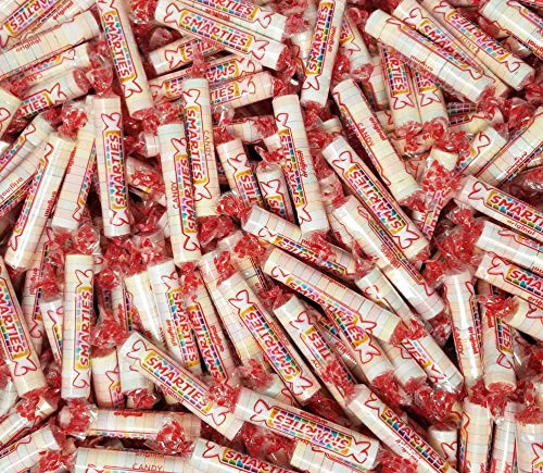 CrazyOutlet Smarties Assorted Fruit Flavored Hard Candy Rolls, Party Favorite Candy Individually Wrapped, Bulk Pack, 2 Lbs