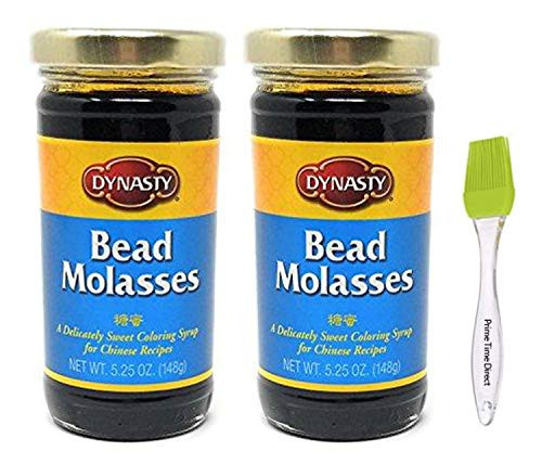 Dynasty Bead Molasses 5.2 oz (Pack of 2) Bundled with PrimeTime Direct Silicone Basting Brush in a PTD Sealed Bag