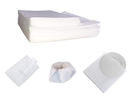 Foam Wraps, 12" x 12" Foam Wrap Sheets Cushioning for Moving Storage Packing and Shipping Supplies, 50-Pack (White)