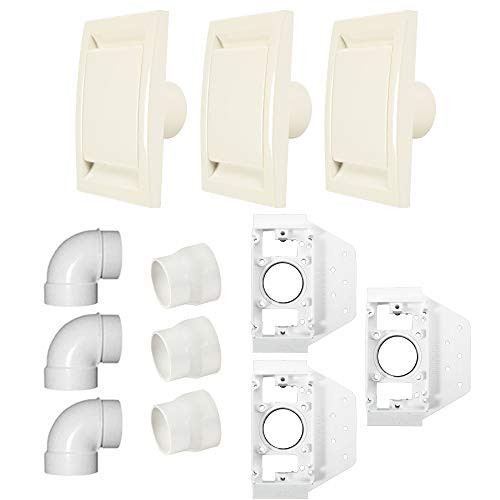 Cen-Tec Systems 93961 3 Inlet Central Vacuum Installation Kit, Ivory