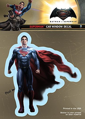 DC Comics ST BVS SM01 Car Window Decal (DC Batman V Superman DC Batman V Superman Superman Graphic)