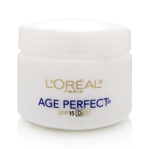 Day Moisturizer, L'Oreal Paris Age Perfect Anti-Aging Day Cream Face Moisturizer With Soy Seed Proteins and SPF 15 Sunscreen for Sagging Skin and Age Spots, Evens Tone and Hydrates Deeply, 2.5 Oz