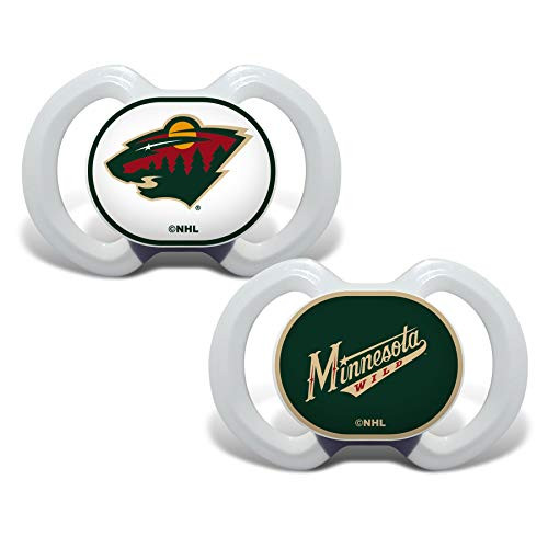 Baby Fanatic NHL Legacy Infant Pacifiers, Minnesota Wild, 2 Pack