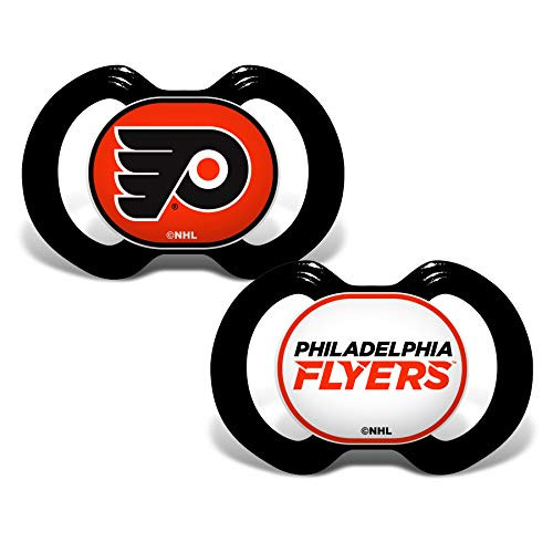 Baby Fanatic NHL Legacy Infant Pacifiers, Philadelphia Flyers, 2 Pack