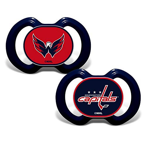 Baby Fanatic NHL Legacy Infant Pacifiers, Washington Capitals, 2 Pack