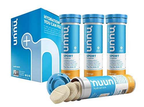 Nuun Sport: Electrolyte Drink Tablets, Orange, 4 Tubes (40 Servings)