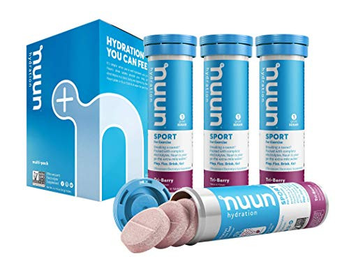 Nuun Sport: Electrolyte Drink Tablets, Tri-Berry, 4 Tubes (40 Servings)