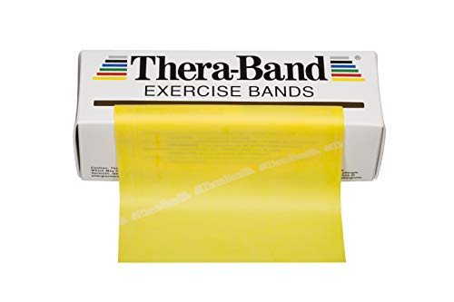 TheraBand Resistance Bands, 6 Yard Roll Professional Latex Elastic Band For Upper Body, Lower Body, & Core Exercise, Physical Therapy, Pilates, Home Workouts, & Rehab, Yellow, Thin, Beginner Level 2 TheraBand Resistance Bands, 6 Yard Roll Professional Latex Elastic Band For Upper Body, Lower Body, & Core Exercise, Physical Therapy, Pilates, Home Workouts, & Rehab, Yellow, Thin, Beginner Level 2