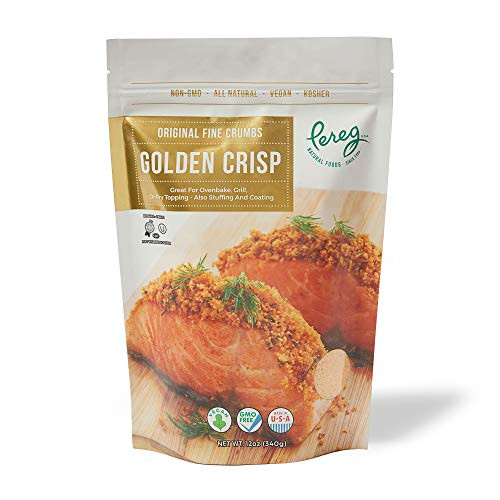 Bread Crumbs (12oz) - Golden Crisp Wheat Bread Crumbs - Low Carb Bread Crumbs for Coating & Stuffing - Coat Burger, Schnitzel, Vegetables, Meatballs - Resealable Packaging