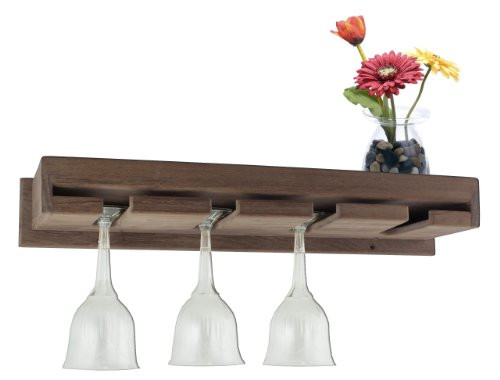SeaTeak 62426 Wineglass Rack with Shelf