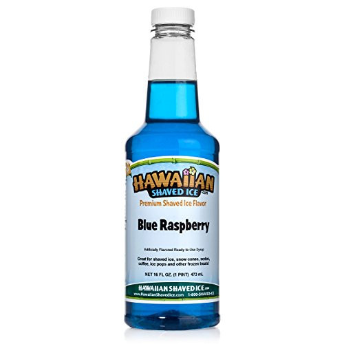 Hawaiian Shaved Ice Syrup, Blue Raspberry, Pint