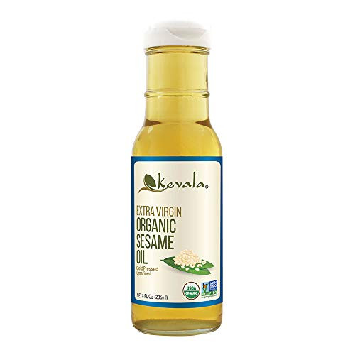 Kevala Extra Virgin Organic Sesame Oil, 8 Ounce (Organic Sesame Oil 8oz)