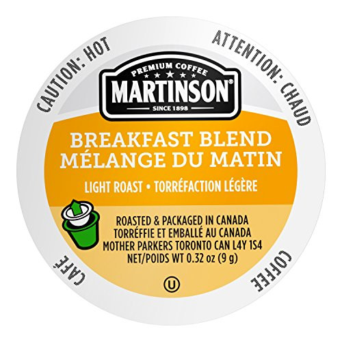 Martinson Single Serve Coffee Capsules, Breakfast Blend, Compatible with Keurig K-Cup Brewers, 24 Count