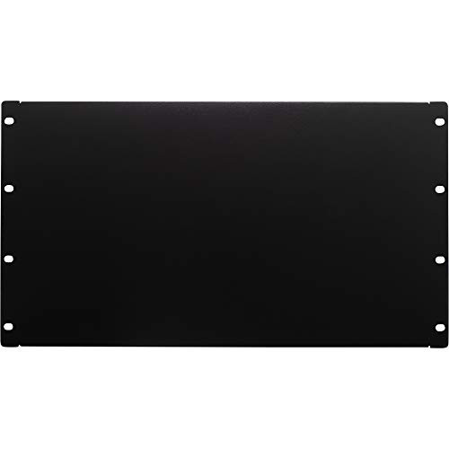 NavePoint 6U Blank Rack Mount Panel Spacer for 19-Inch Server Network Rack Enclosure Or Cabinet Black