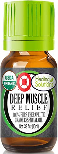 Organic Deep Muscle Relief Blend Essential Oil (100% Pure - USDA Certified Organic)
