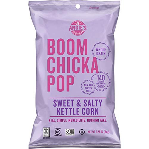 Angie's BOOMCHICKAPOP Sweet & Salty Kettle Corn Popcorn, 2.25 Ounce Bag (Pack of 12 Bags)