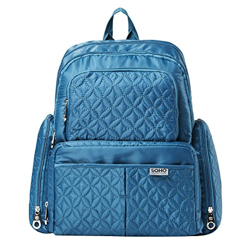 SoHo Manhattan Diaper Backpack Bag 5pc, Blue