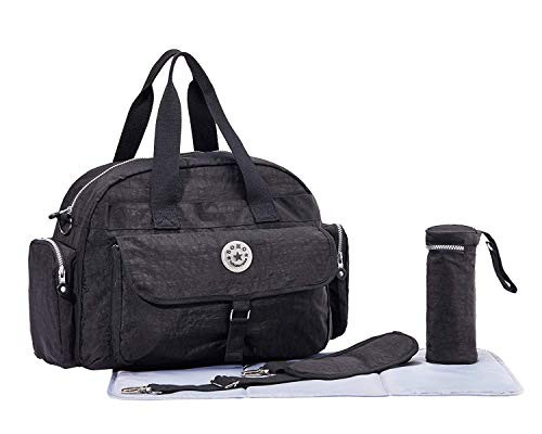 SoHo Classics Diaper Bag Large Tote 5Pc, Black