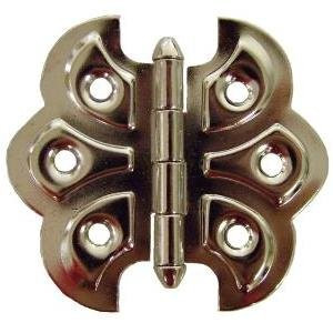 HB-92N Nickel Plated Butterfly Hinge - 2 P?/Pack + Free Bonus (Skeleton Key Badge) (1)