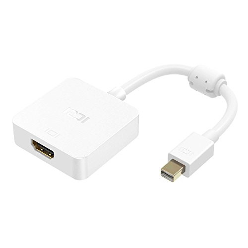 Thunderbolt to HDMI, ICZI Gold Plated 4K Mini DisplayPort to HDMI Adapter Converter Male to Female for Macbook, Chromebook Pixel, Surfacebook and More - white Thunderbolt to HDMI, ICZI Gold Plated 4K Mini DisplayPort to HDMI Adapter Converter Male to Female for Macbook, Chromebook Pixel, Surfacebook and More - white