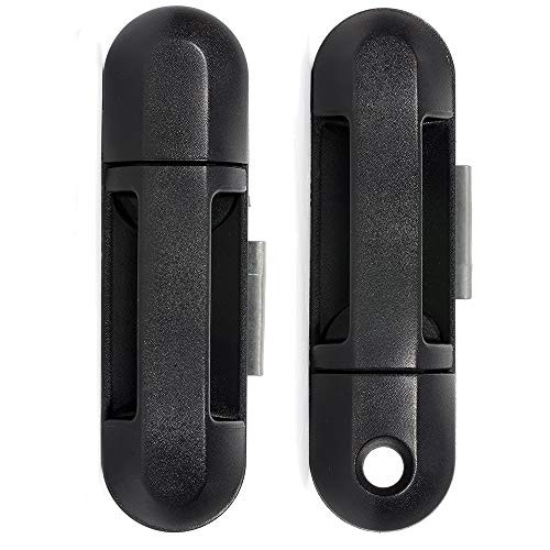 LUJUNTEC Exterior Front Driver Passenger Side Door Handles Replacement fit for 2002-2010 for Mercury for Ford for Lincoln Explorer Black(2pcs)