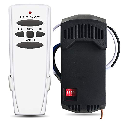 Universal Ceiling Fan Remote Control Kit, Work with Any 3-Speed Fan,Light ON/Off for Hampton Bay, Harbor Breeze,Hunter. (18R/HD5 ON/Off)