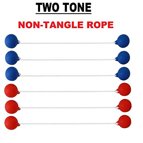 Win SPORTS Ladder Toss Bolo Replacement Set with Carring Case - Made from Hard Golf Balls (6 Pack) - for Outdoor Ladderball Toss and Golf Balls