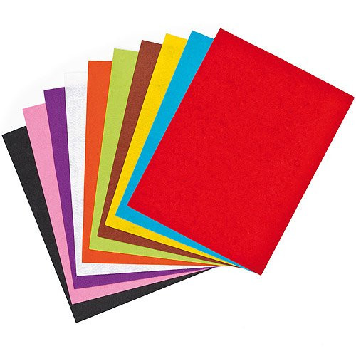 Baker Ross Felt Sheets Value Pack Assorted colors for Children's Fabric Crafts, Collage Projects (Pack of 15) Baker Ross Felt Sheets Value Pack Assorted colors for Children's Fabric Crafts, Collage Projects (Pack of 15)