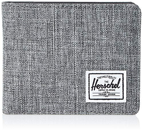 Herschel Hank RFID, Raven Crosshatch/black Synthetic Leather, One Size