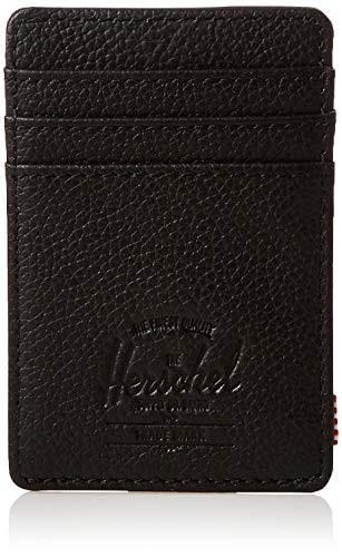 Herschel Raven RFID, black Pebbled leather, One Size