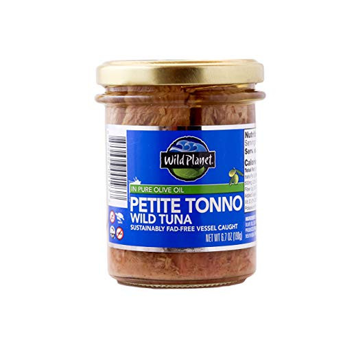 Wild Planet Wild Petite Tonno Tuna in Pure Olive Oil, Keto and Paleo, 3rd Party Mercury Tested, 6.7 Ounce