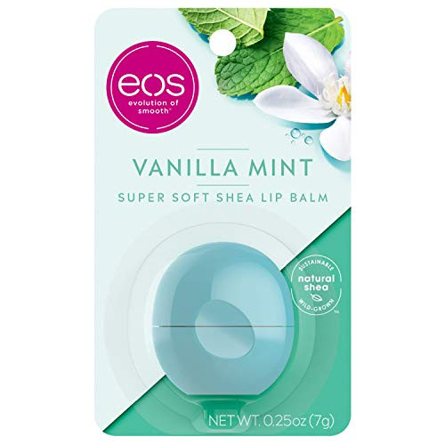 eos Super Soft Shea Lip Balm - Vanilla Mint | 24 Hour Hydration | Lip Care to Moisturize Dry Lips | Gluten Free | 0.25 oz eos Super Soft Shea Lip Balm - Vanilla Mint | 24 Hour Hydration | Lip Care to Moisturize Dry Lips | Gluten Free | 0.25 oz