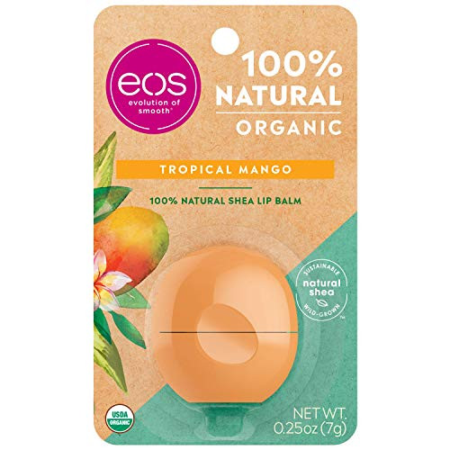 eos USDA Organic Lip Balm - Tropical Mango | Lip Care to Moisturize Dry Lips | 100% Natural and Gluten Free | Long Lasting Hydration | 0.25 oz eos USDA Organic Lip Balm - Tropical Mango | Lip Care to Moisturize Dry Lips | 100% Natural and Gluten Free | Long Lasting Hydration | 0.25 oz