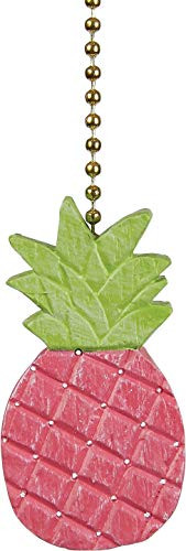 Pretty in Pink Pineapple Ceiling Fan Light Dimensional Pull